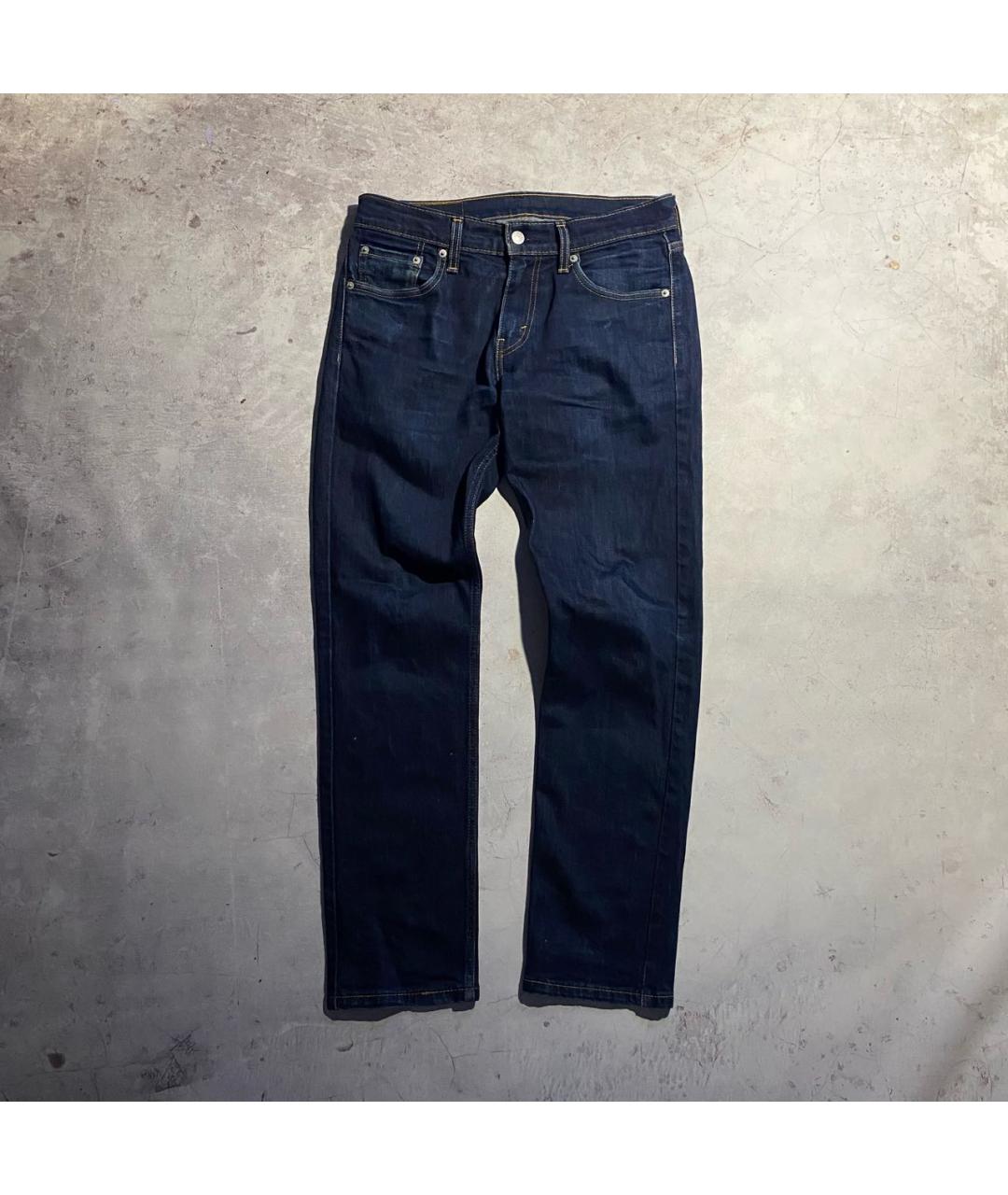 LEVI'S Синие хлопковые прямые джинсы, фото 5