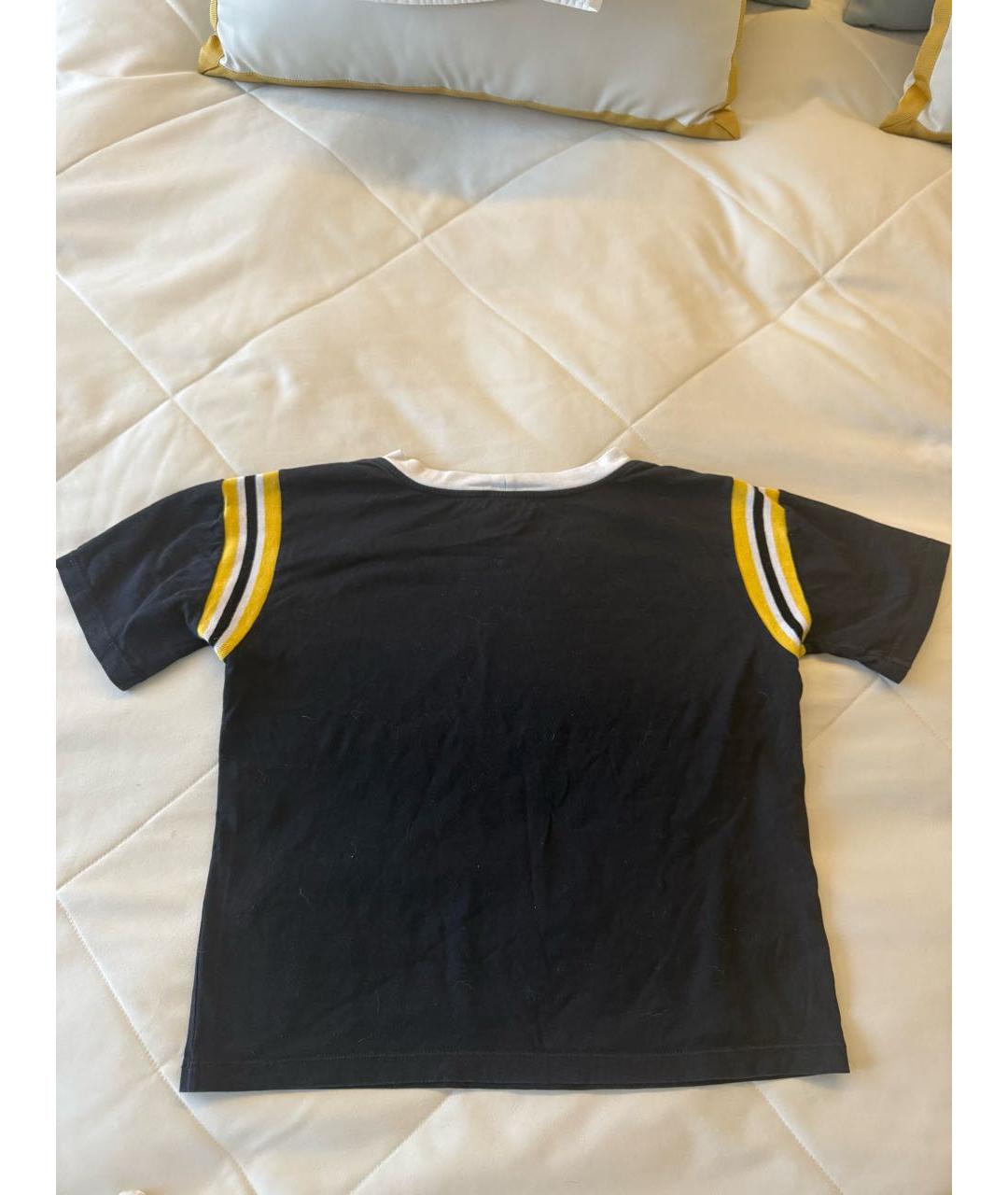 CELINE Черная хлопковая футболка, фото 2