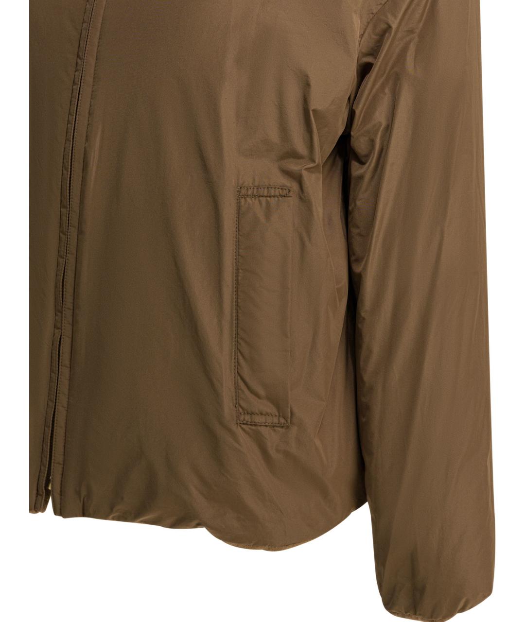 MAX MARA Коричневый атласный пуховик, фото 6