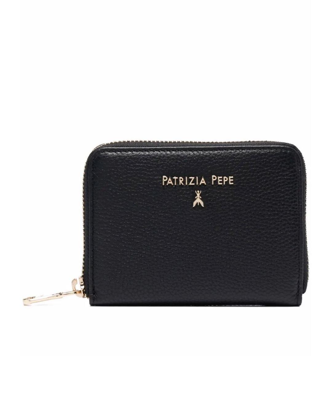 PATRIZIA PEPE Черный кожаный кошелек, фото 7
