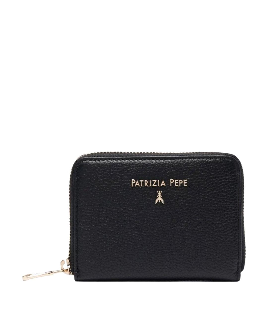 PATRIZIA PEPE Черный кожаный кошелек, фото 1