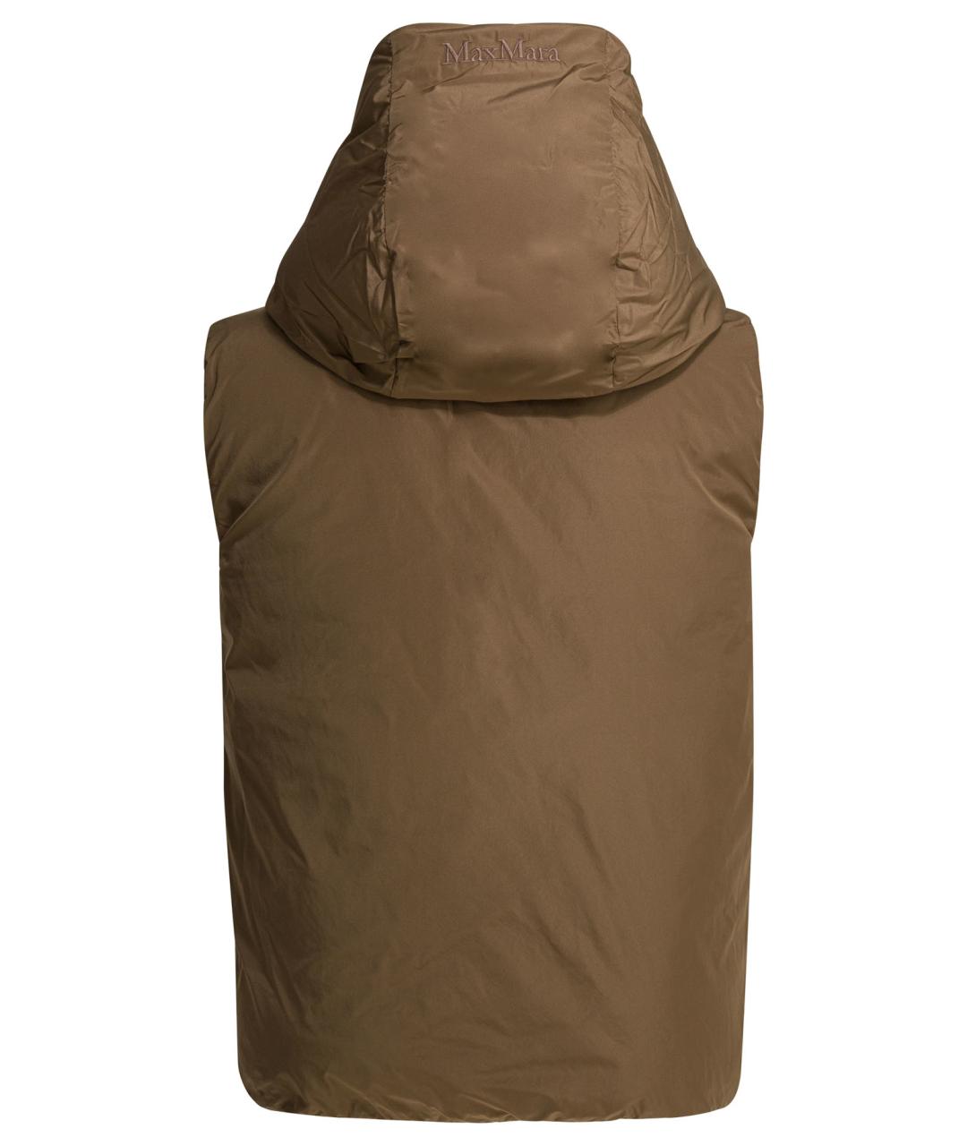 MAX MARA Коричневый шерстяной жилет, фото 4