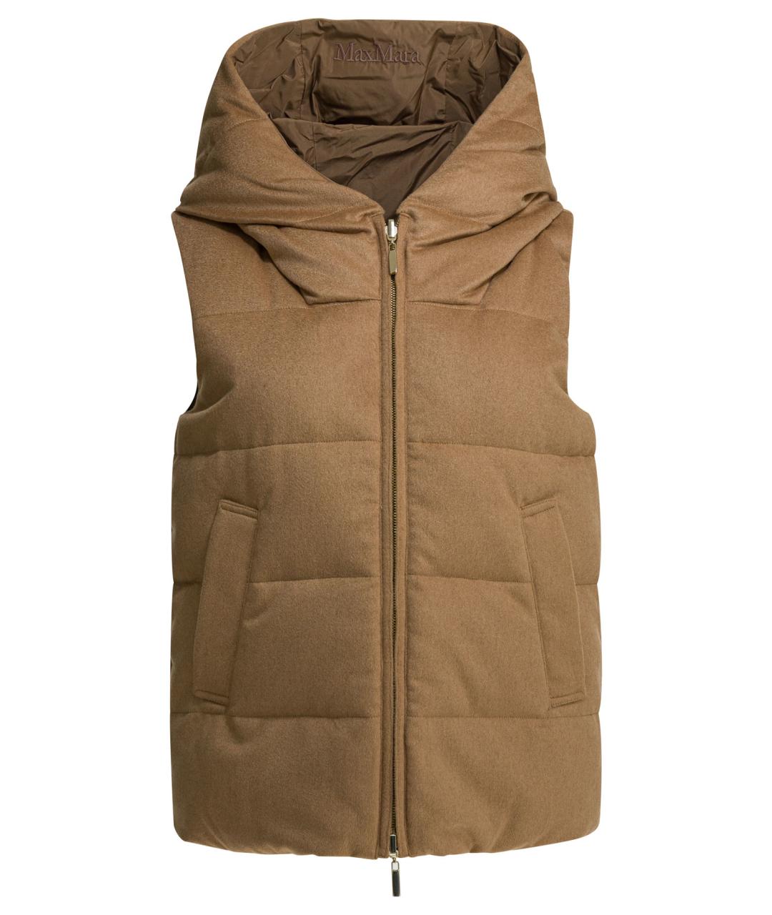 MAX MARA Коричневый шерстяной жилет, фото 1