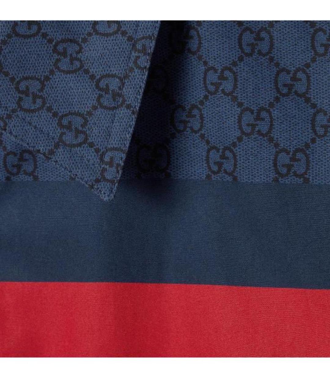 GUCCI Темно-синяя хлопковая куртка, фото 3