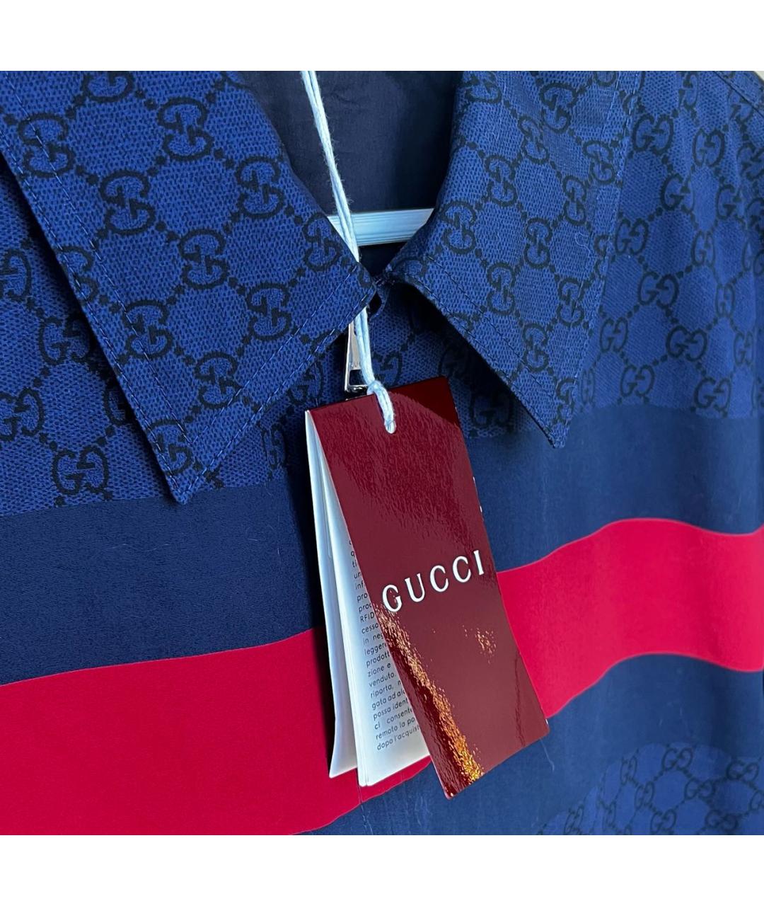 GUCCI Темно-синяя хлопковая куртка, фото 4