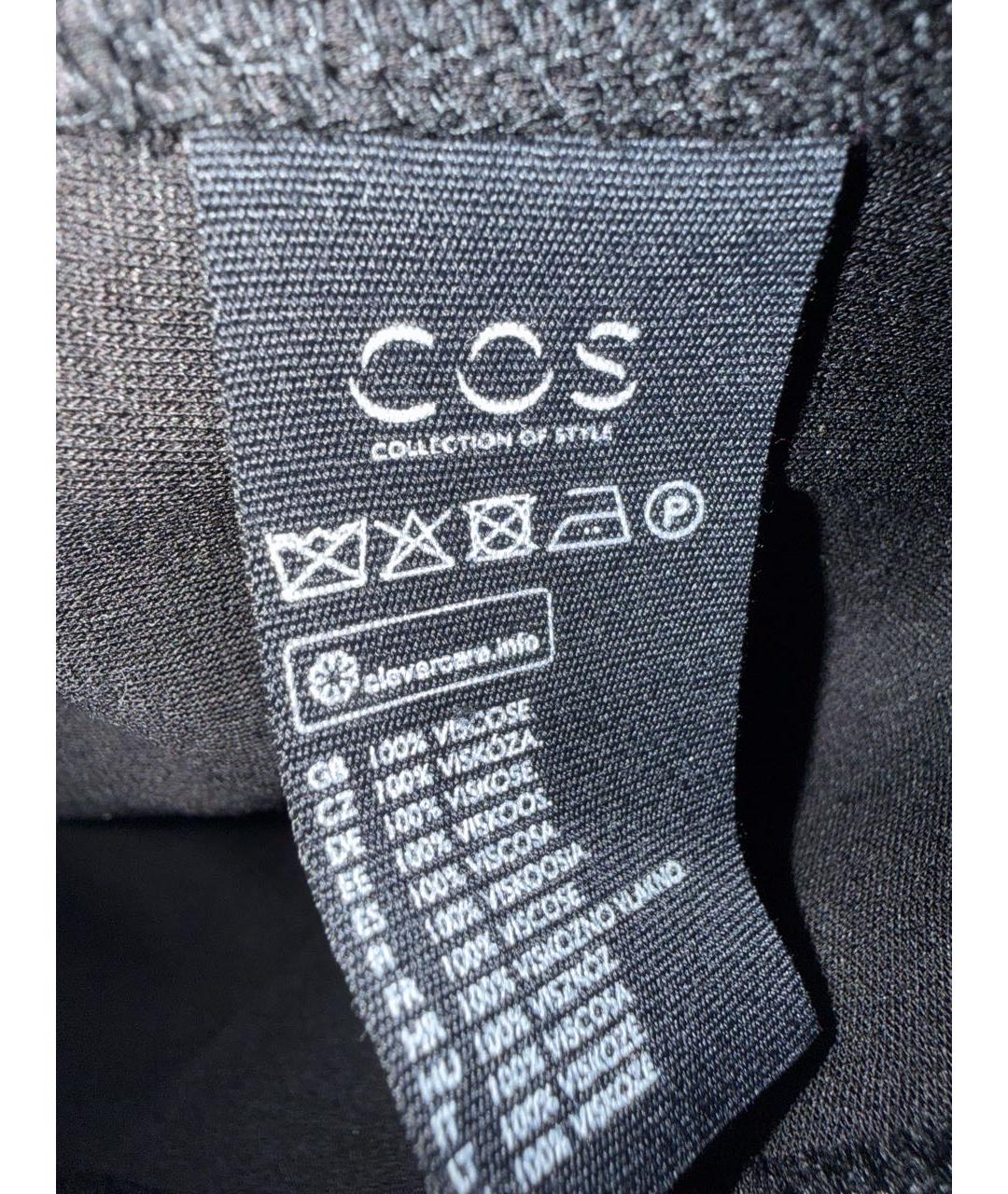 COS Черная вискозная юбка миди, фото 2