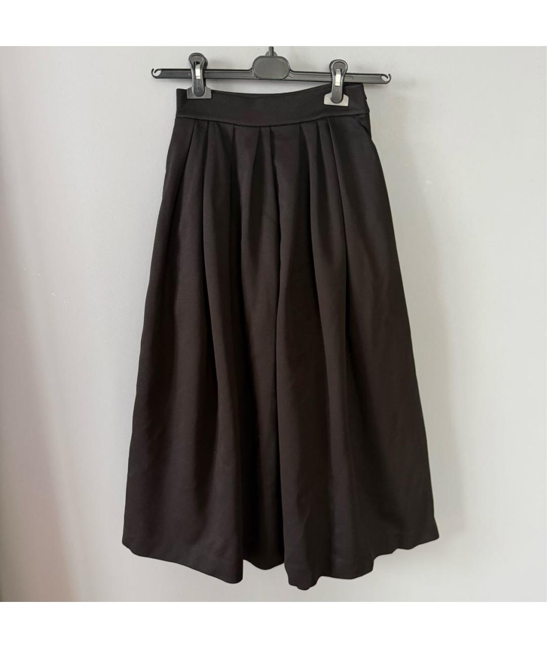 COS Черная вискозная юбка миди, фото 5