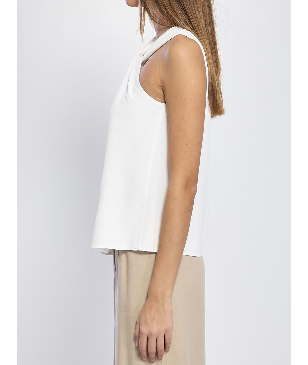 FEDERICA TOSI Белая ацетатная майка, фото 3
