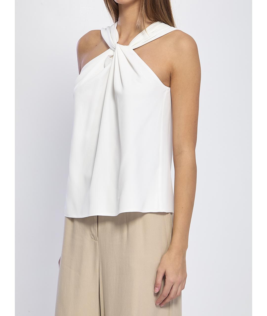 FEDERICA TOSI Белая ацетатная майка, фото 2