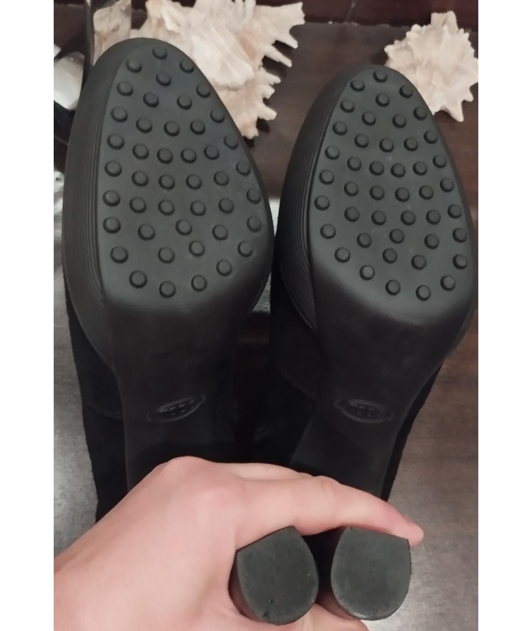 TOD'S Черные кожаные ботильоны, фото 4