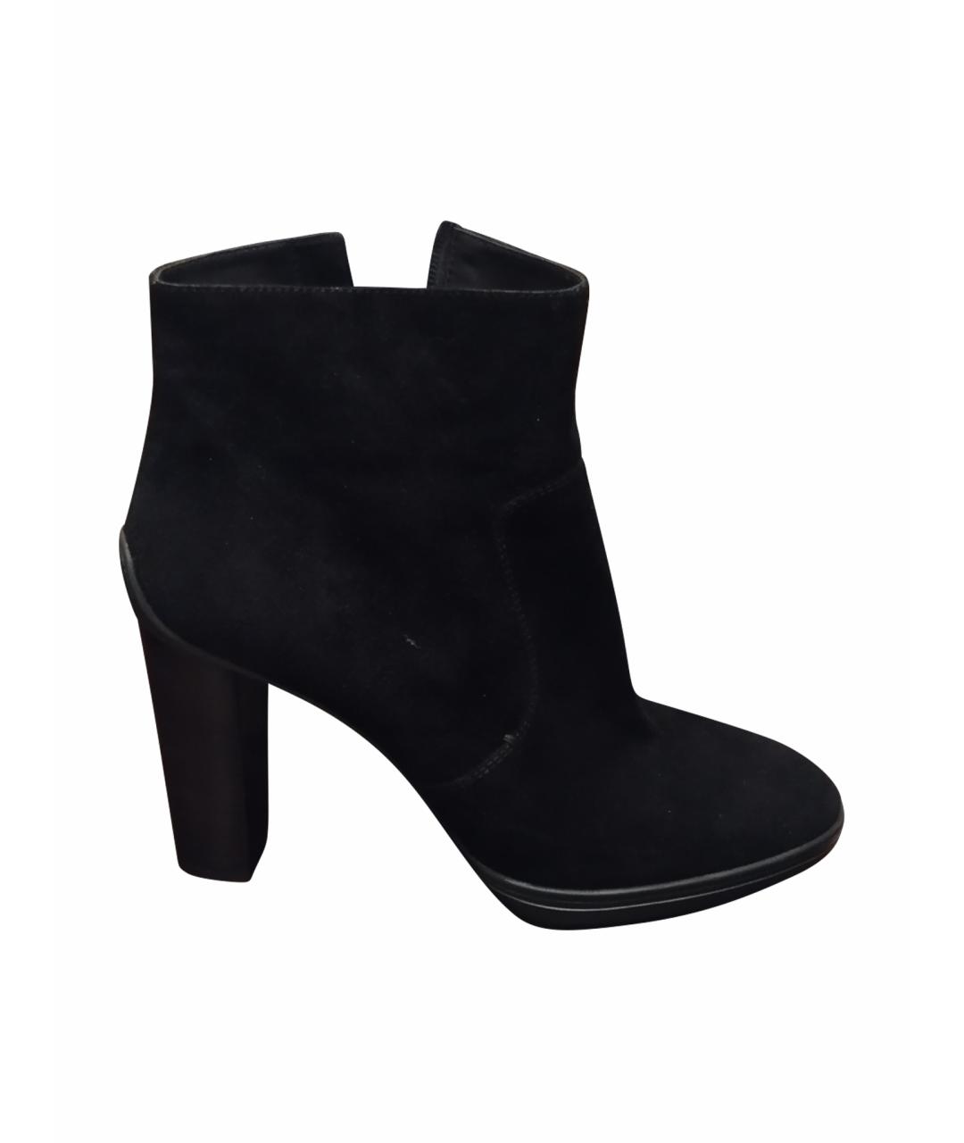 TOD'S Черные кожаные ботильоны, фото 1