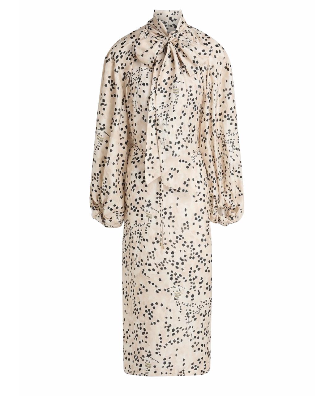 ZIMMERMANN Бежевое шелковое коктейльное платье, фото 1