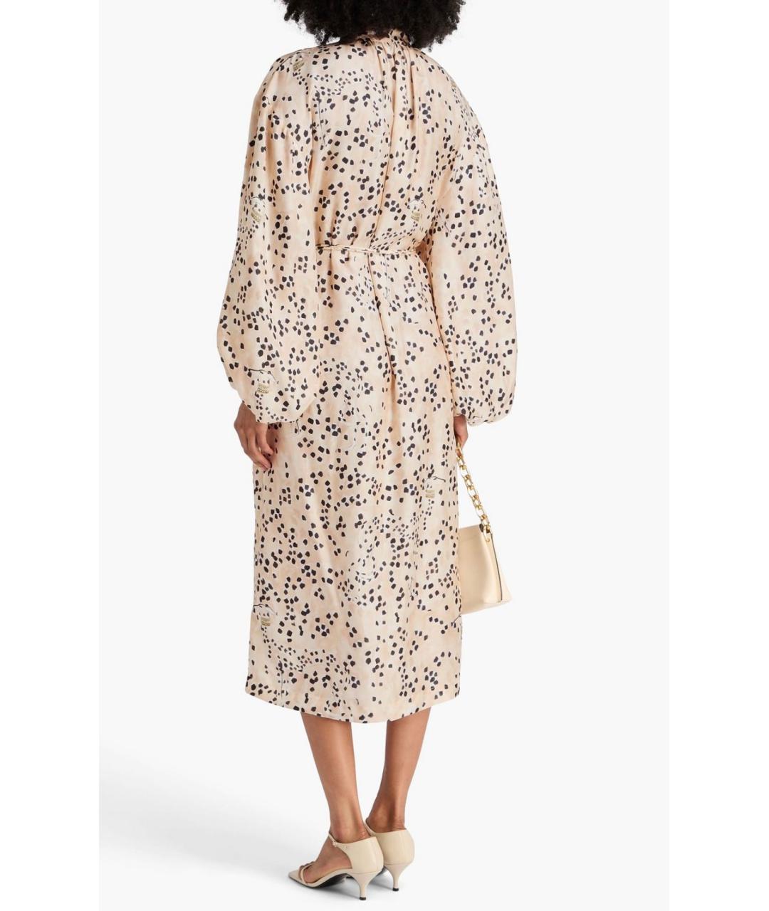 ZIMMERMANN Бежевое шелковое коктейльное платье, фото 3