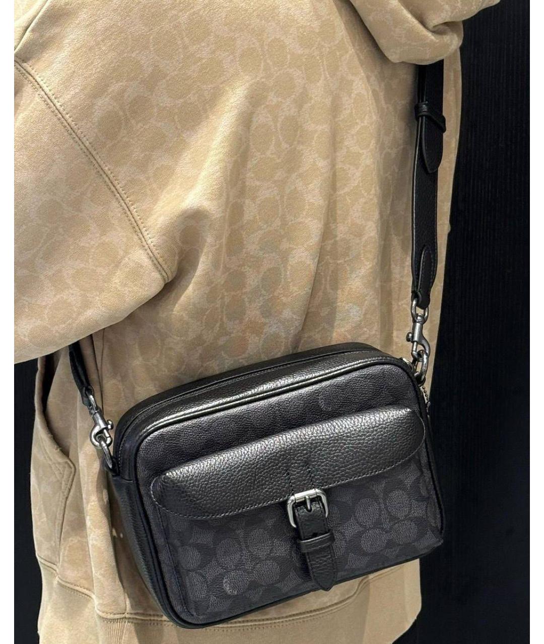 COACH Черная сумка через плечо, фото 6