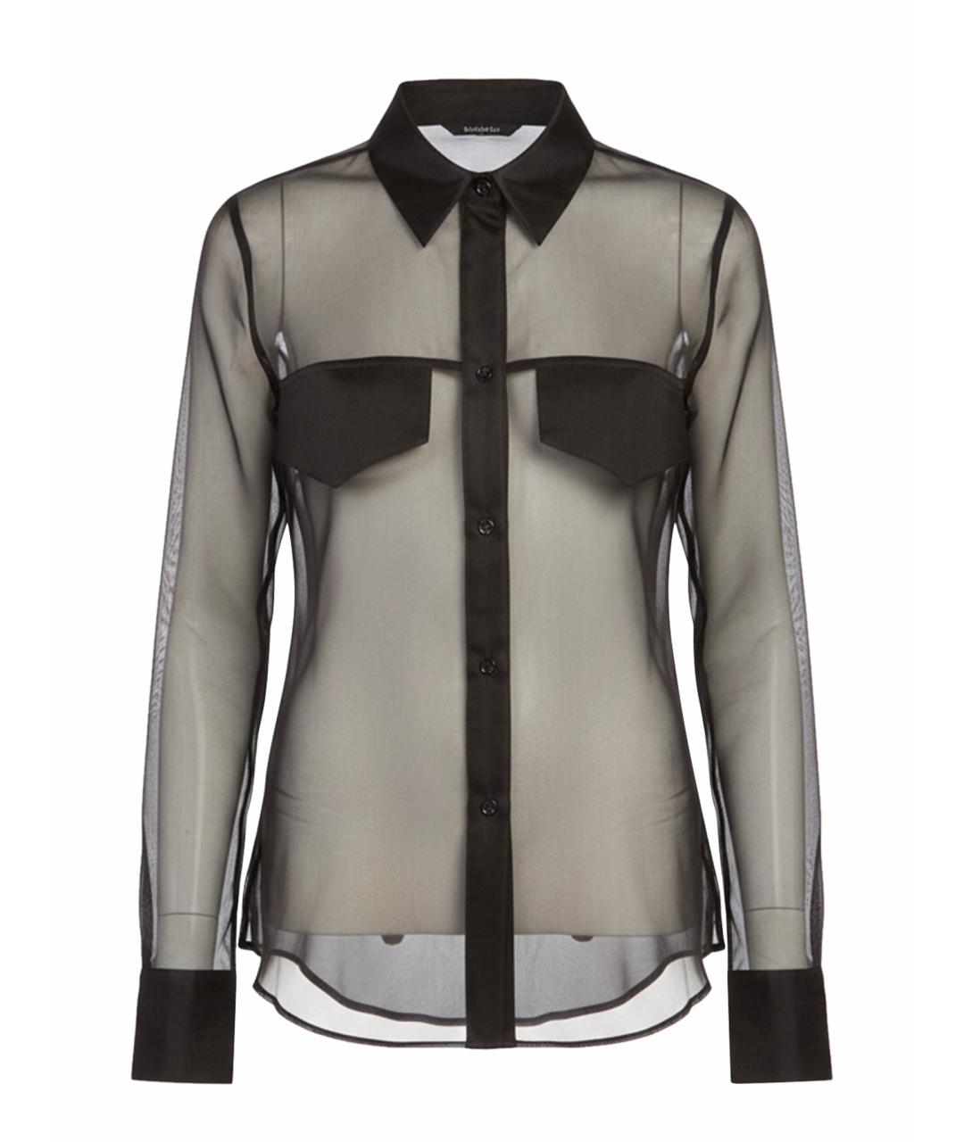 FEDERICA TOSI Черная шелковая рубашка, фото 1