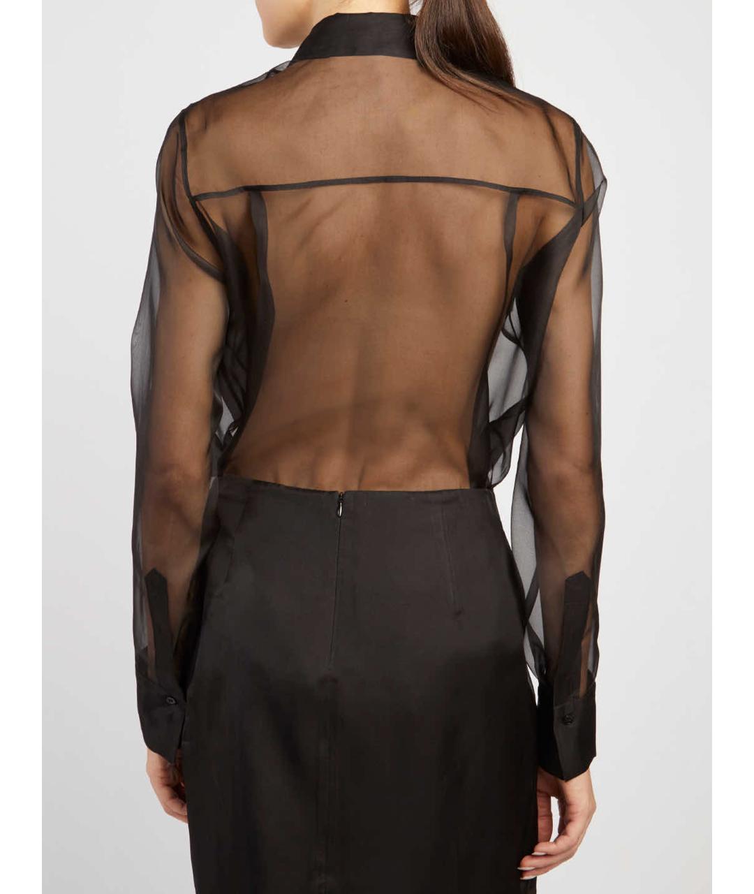 FEDERICA TOSI Черная шелковая рубашка, фото 2