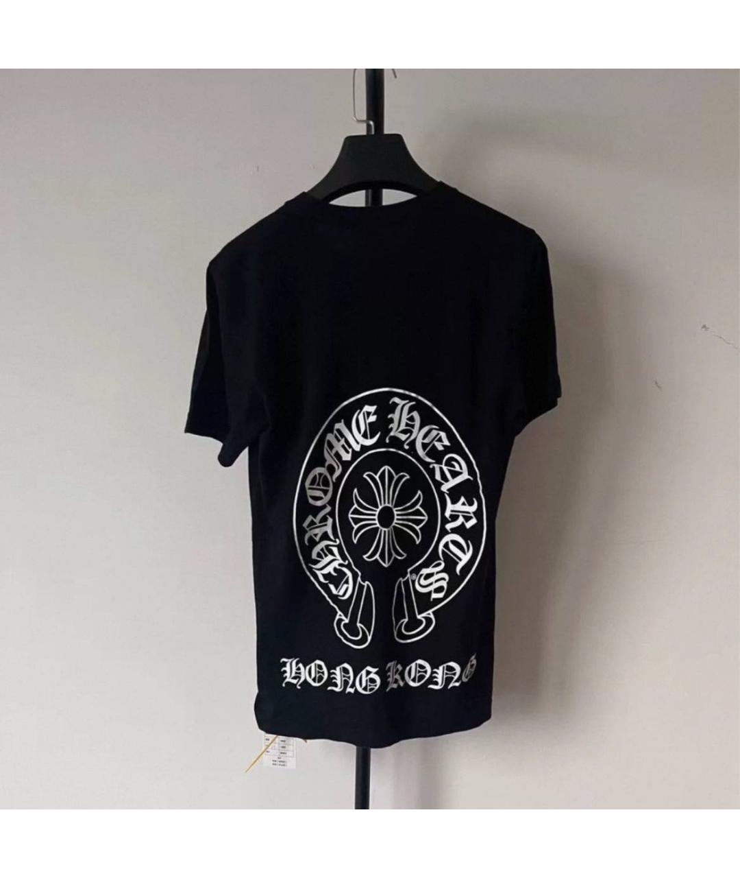 CHROME HEARTS Черная хлопковая футболка, фото 3