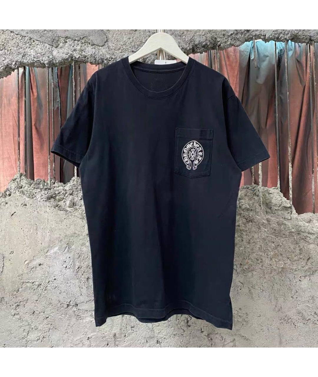 CHROME HEARTS Черная хлопковая футболка, фото 4