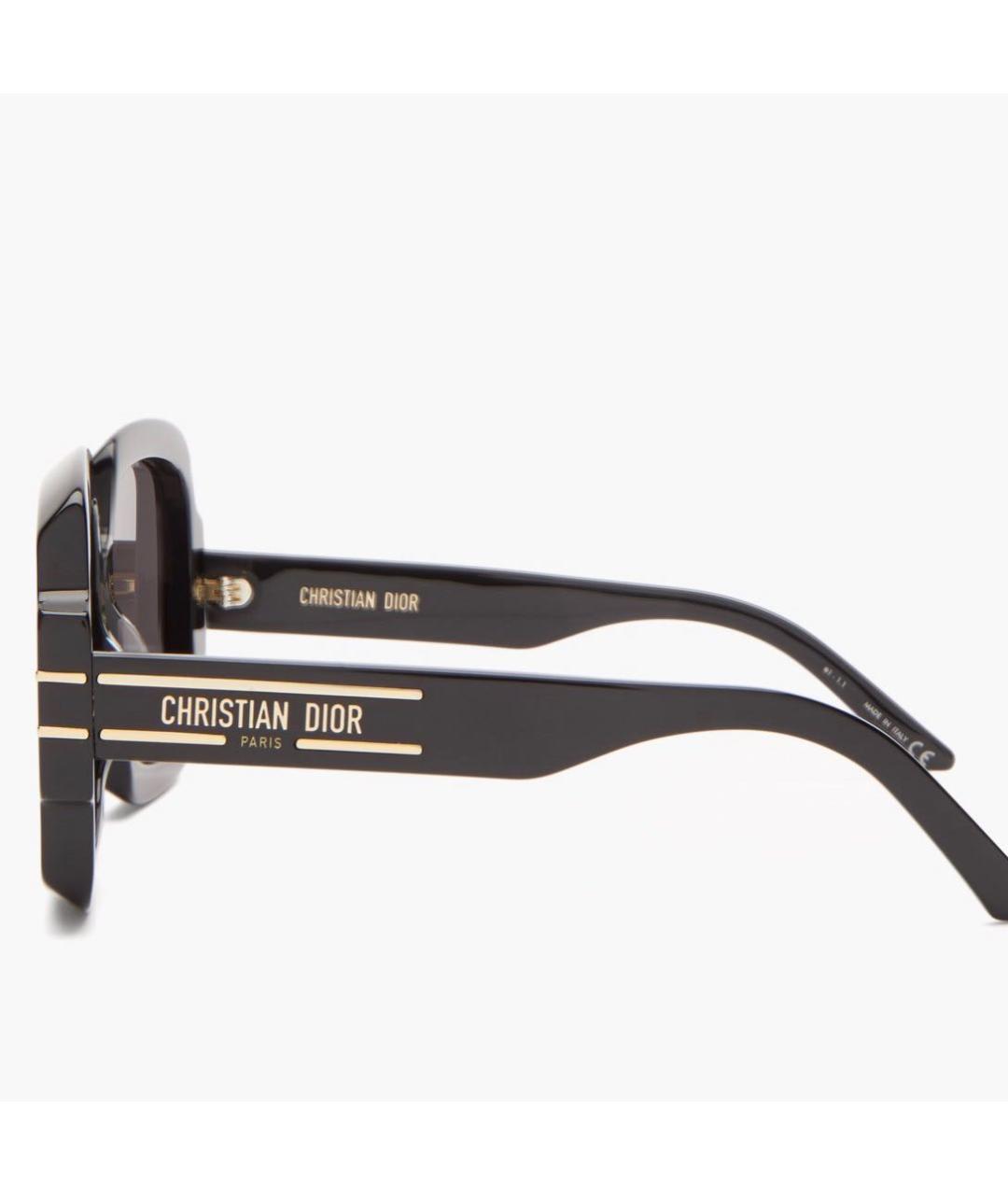 CHRISTIAN DIOR Черные пластиковые солнцезащитные очки, фото 3