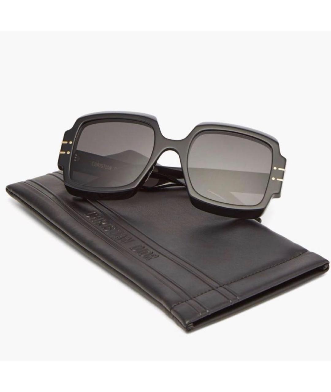 CHRISTIAN DIOR Черные пластиковые солнцезащитные очки, фото 2