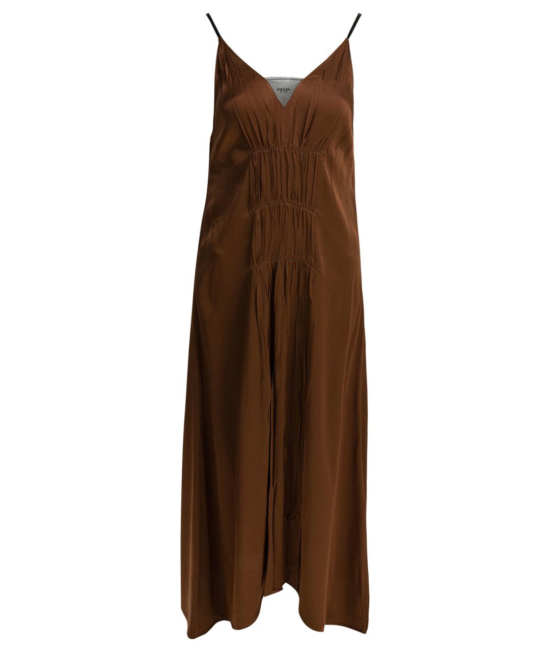 PRADA Коричневое повседневное платье, фото 1