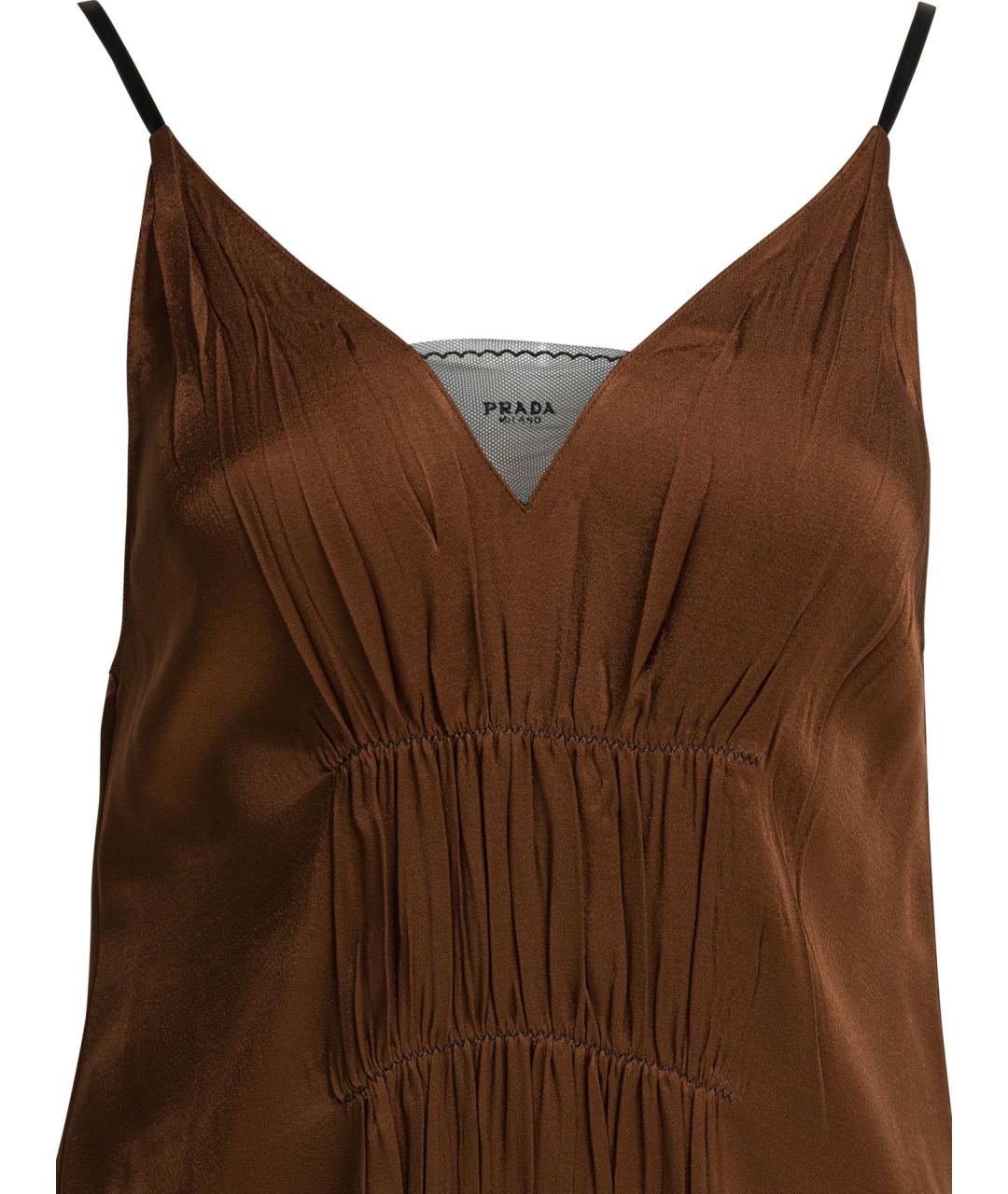 PRADA Коричневое повседневное платье, фото 3