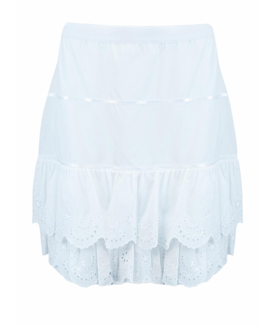 DOLCE&GABBANA Белая хлопковая юбка мини, фото 1