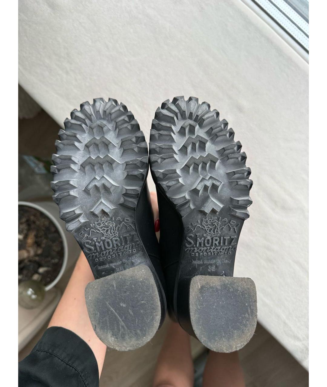 LE SILLA Черные кожаные сапоги, фото 3