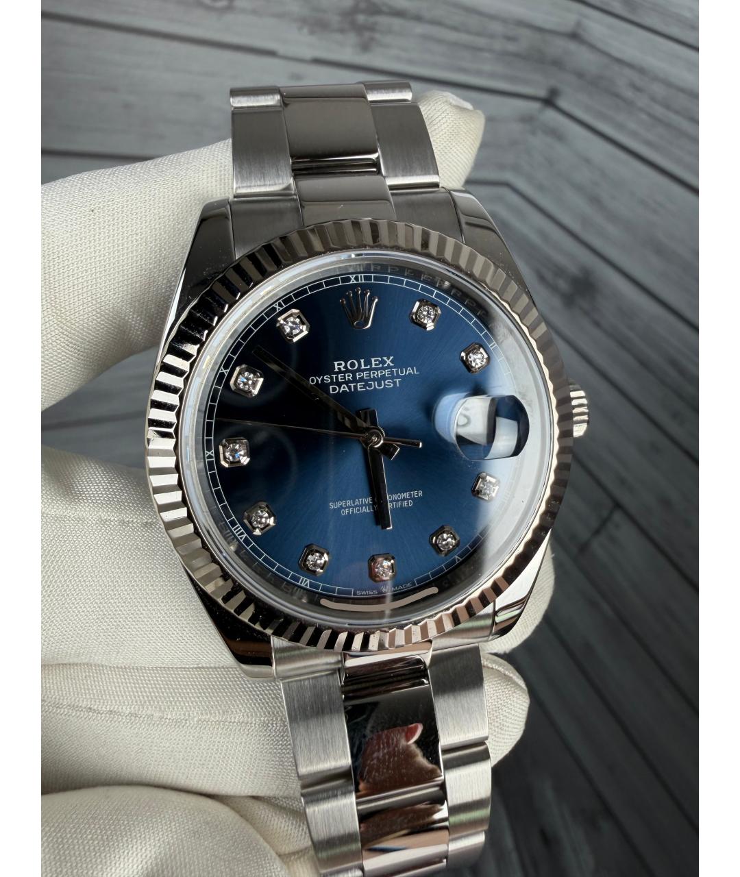 ROLEX Темно-синие часы, фото 4