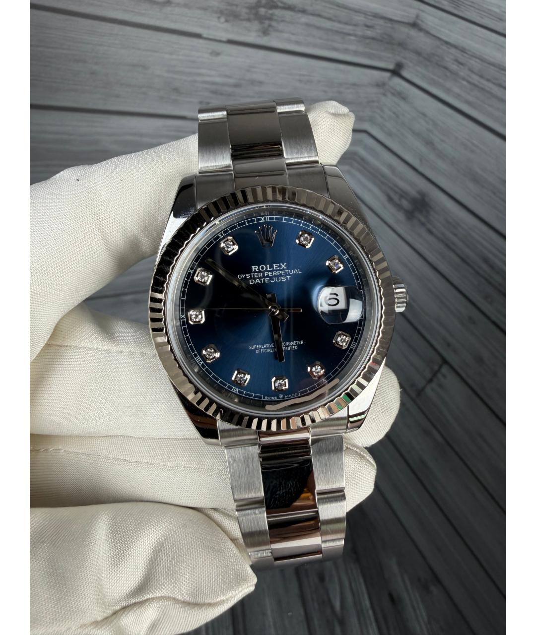 ROLEX Темно-синие часы, фото 3