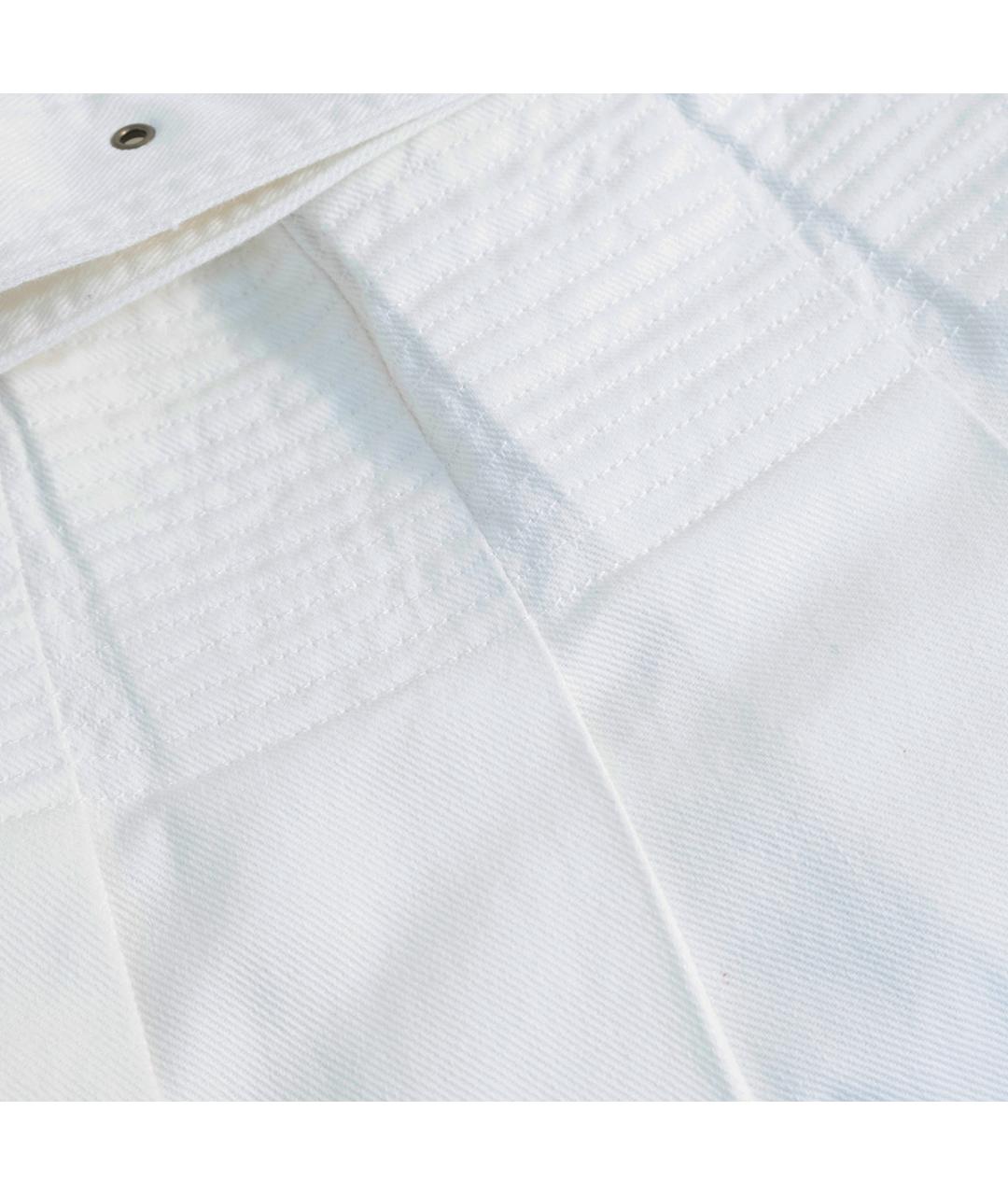 BURBERRY Белая хлопковая юбка мини, фото 5