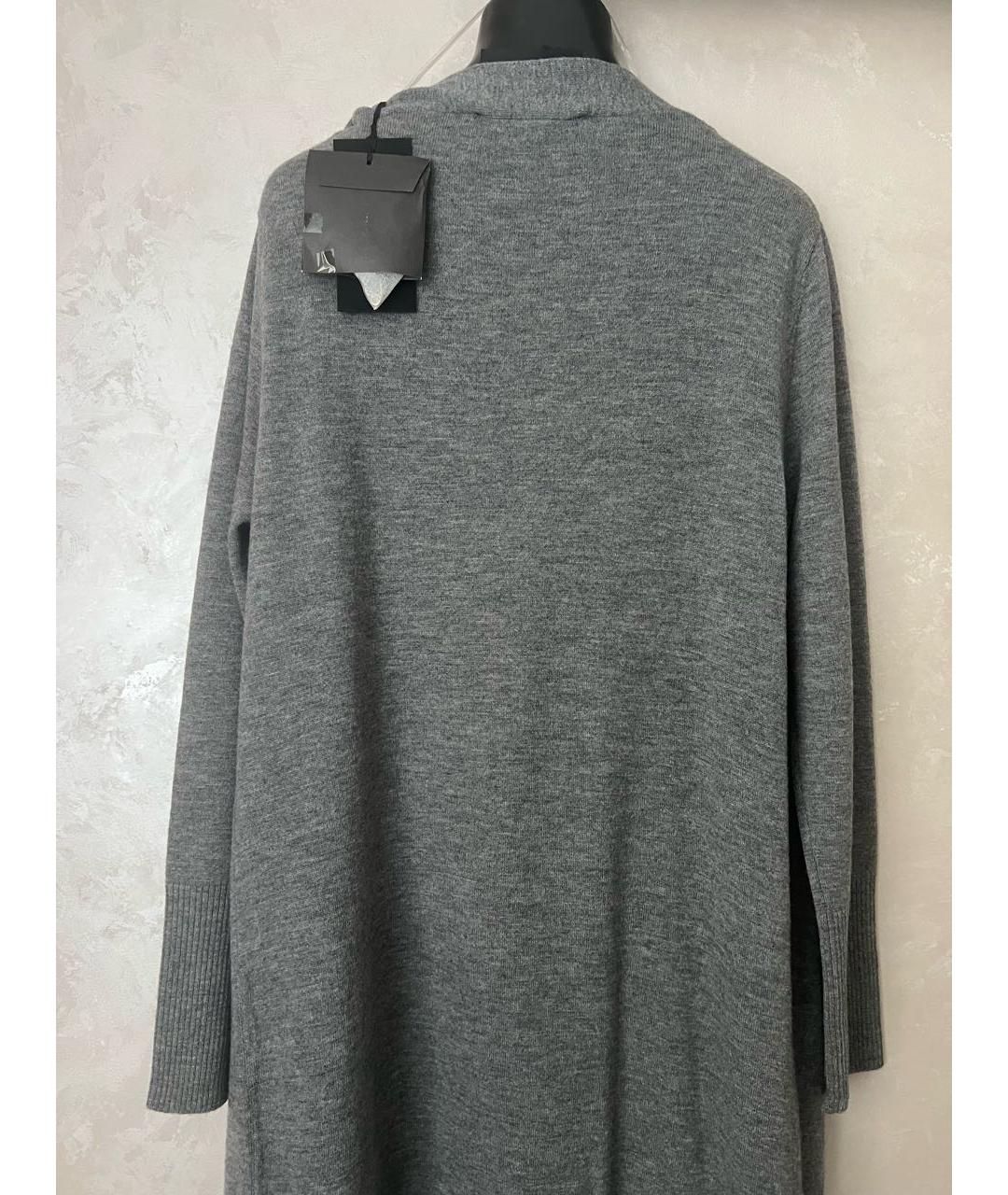 JOHN RICHMOND Серый шерстяной кардиган, фото 2