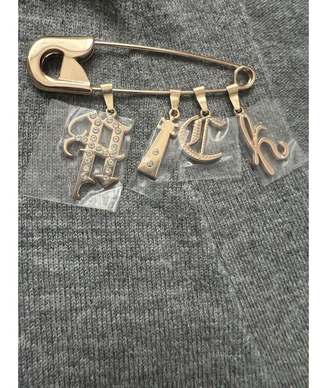 JOHN RICHMOND Серый шерстяной кардиган, фото 3