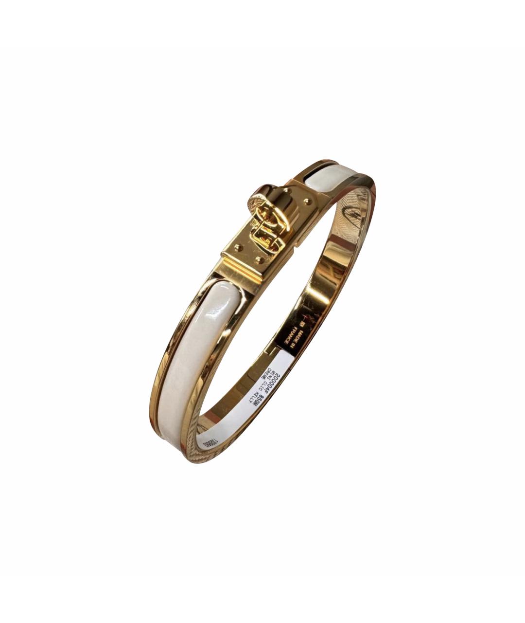 HERMES Белый металлический браслет, фото 1