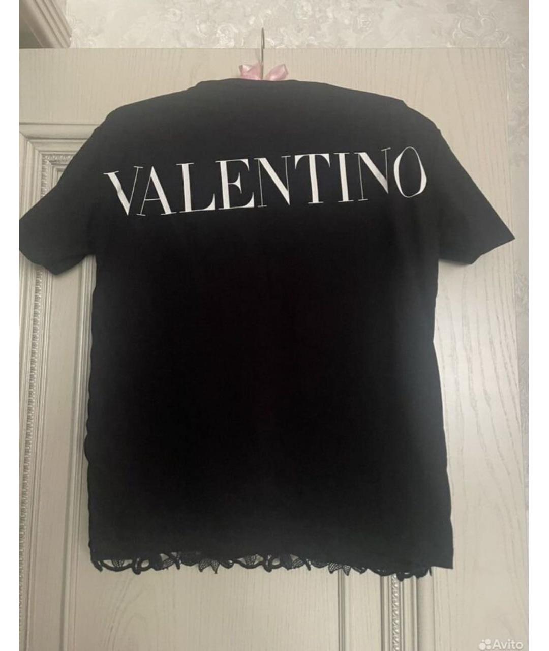 VALENTINO Черная хлопковая футболка, фото 7