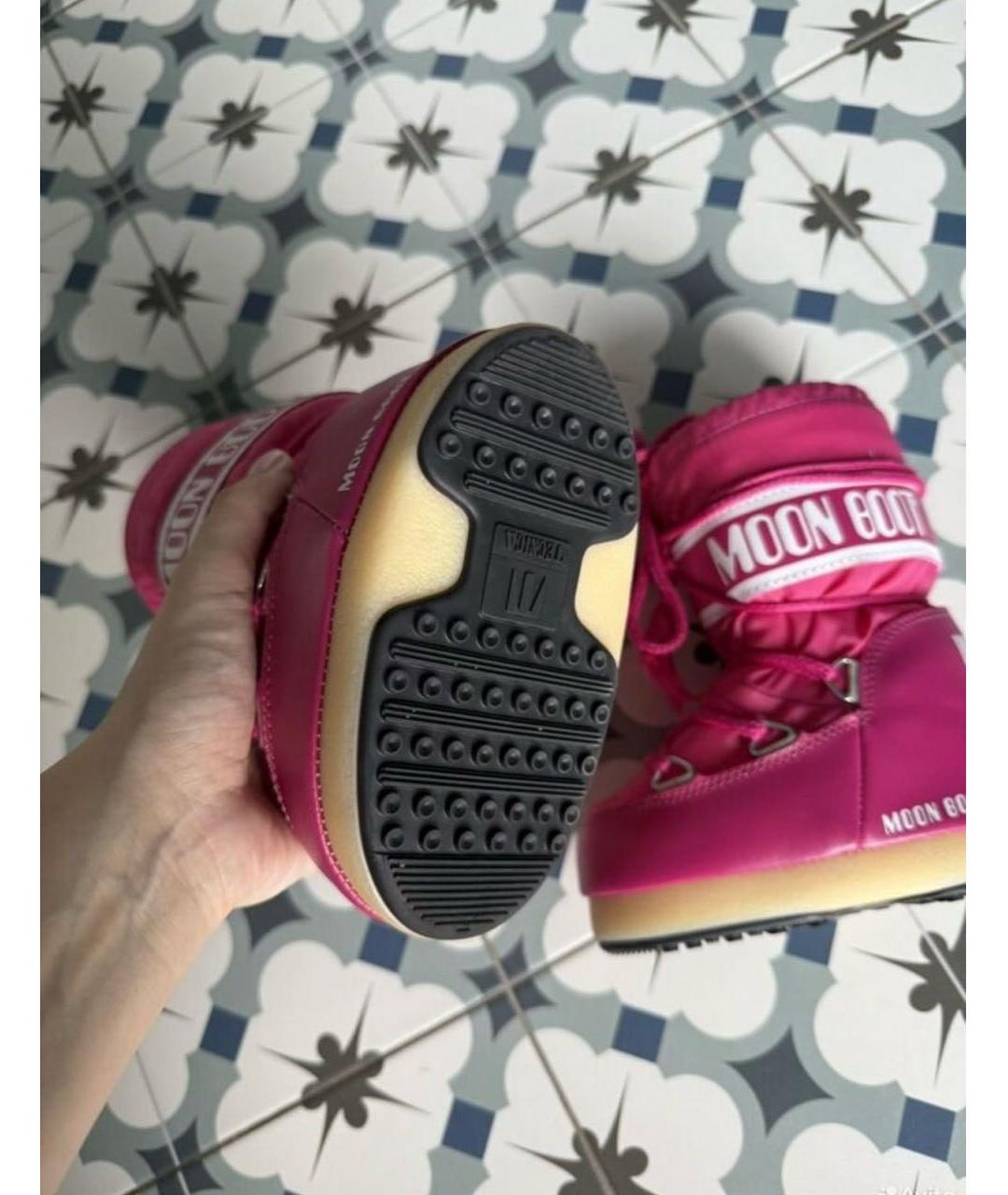 MOON BOOT Розовые сапоги, фото 6
