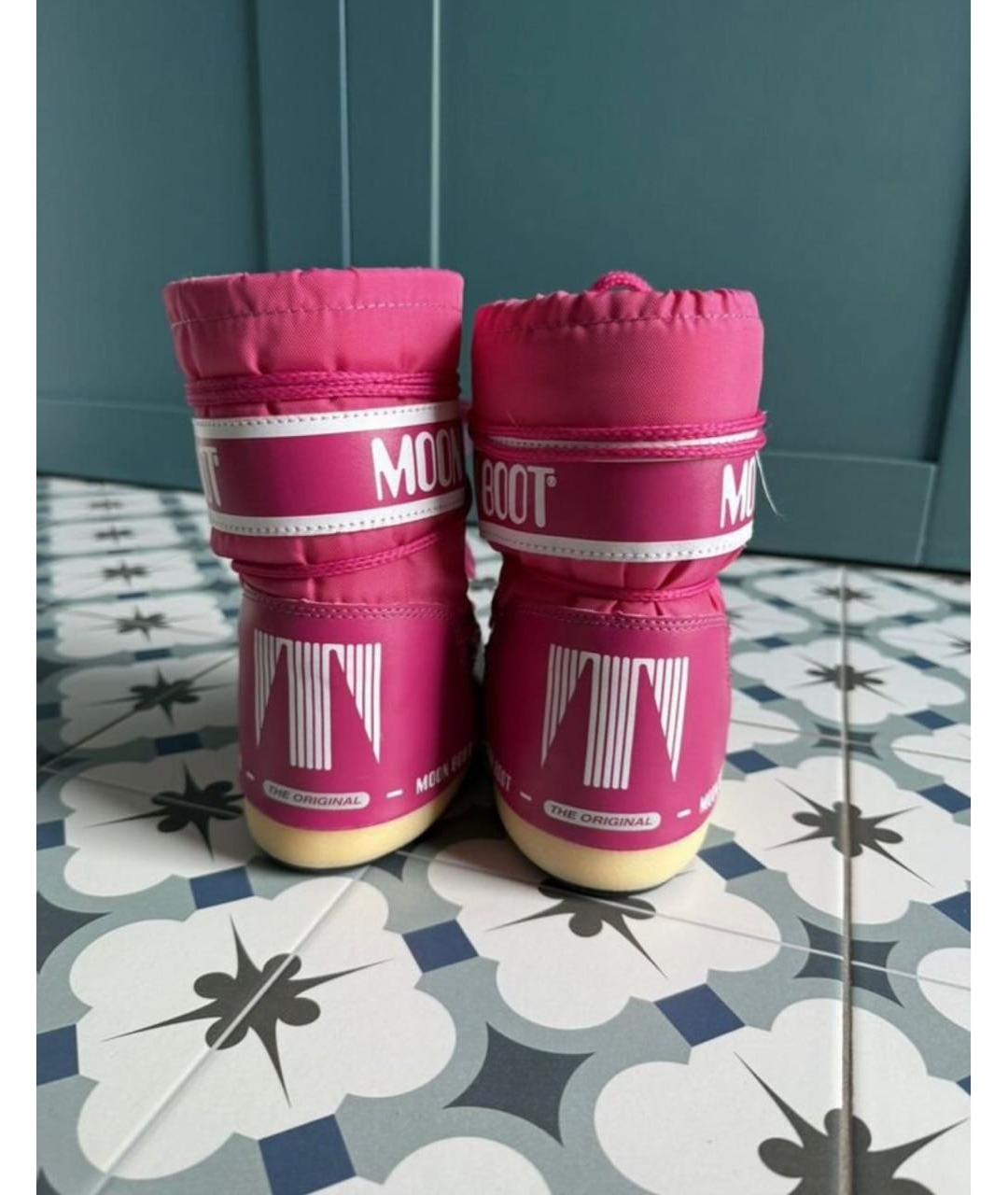 MOON BOOT Розовые сапоги, фото 4