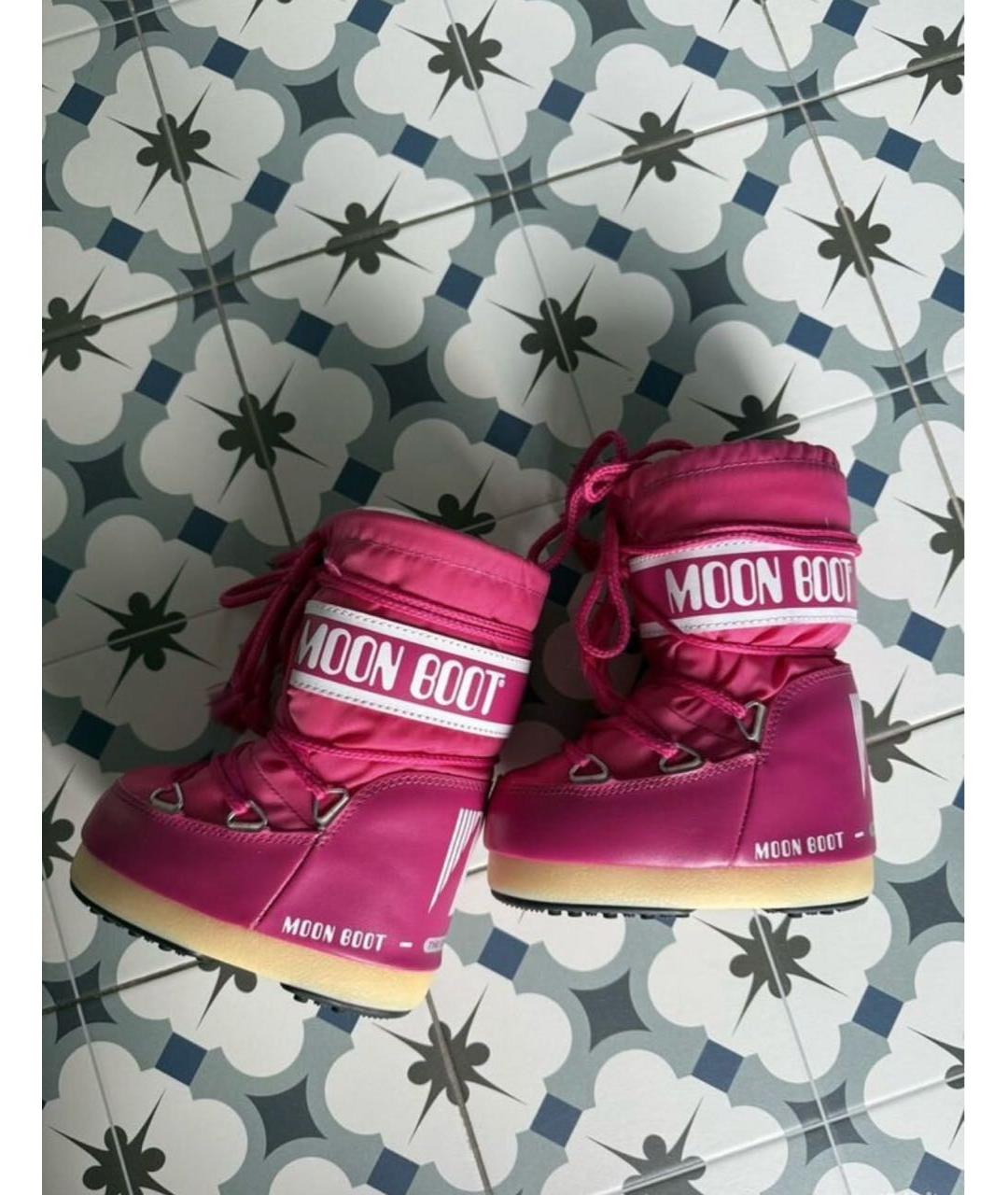 MOON BOOT Розовые сапоги, фото 5