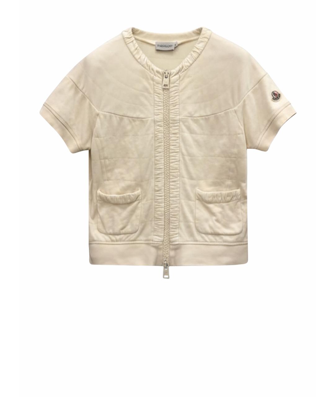 MONCLER Бежевый хлопковый джемпер / свитер, фото 1