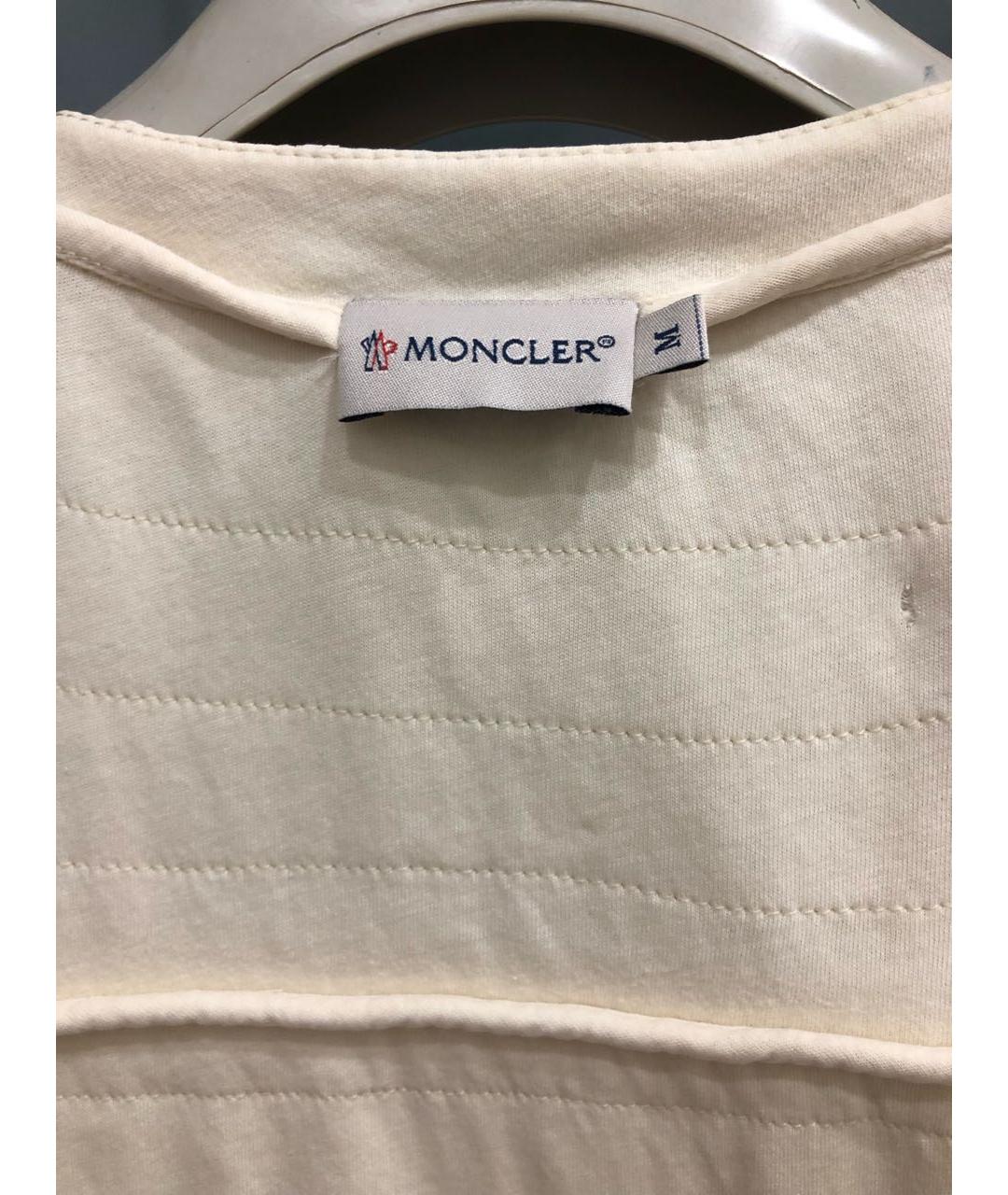 MONCLER Бежевый хлопковый джемпер / свитер, фото 3