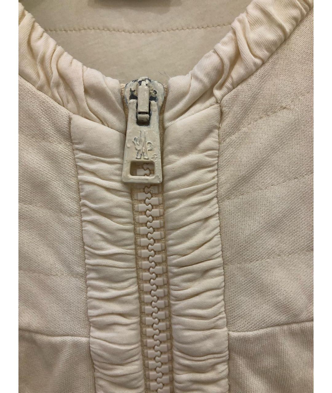 MONCLER Бежевый хлопковый джемпер / свитер, фото 6