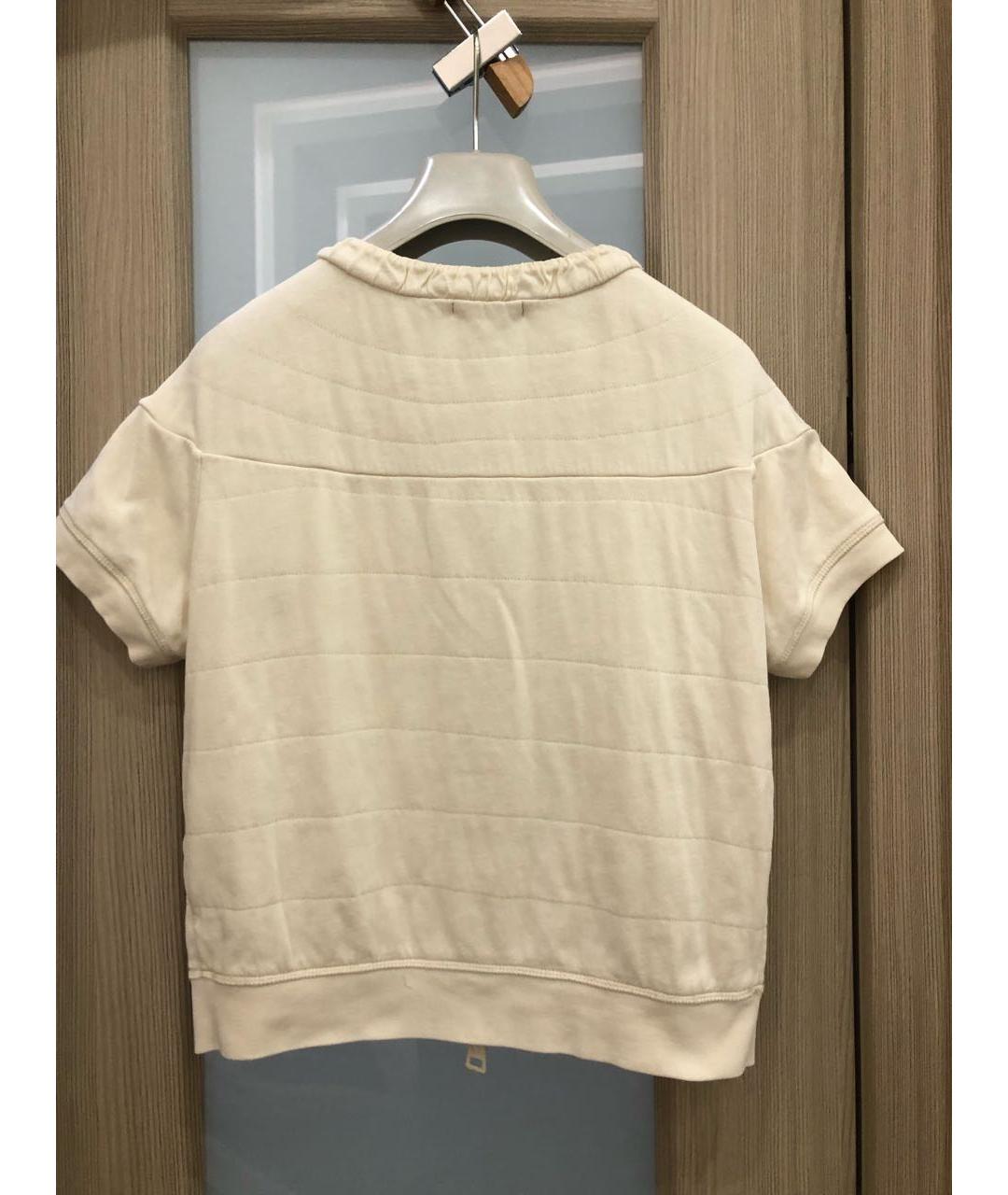 MONCLER Бежевый хлопковый джемпер / свитер, фото 2