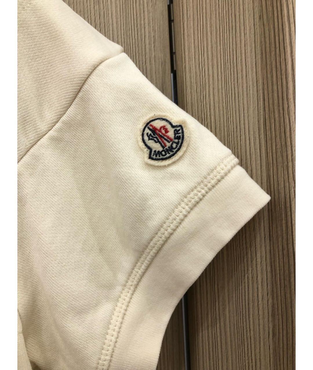 MONCLER Бежевый хлопковый джемпер / свитер, фото 5