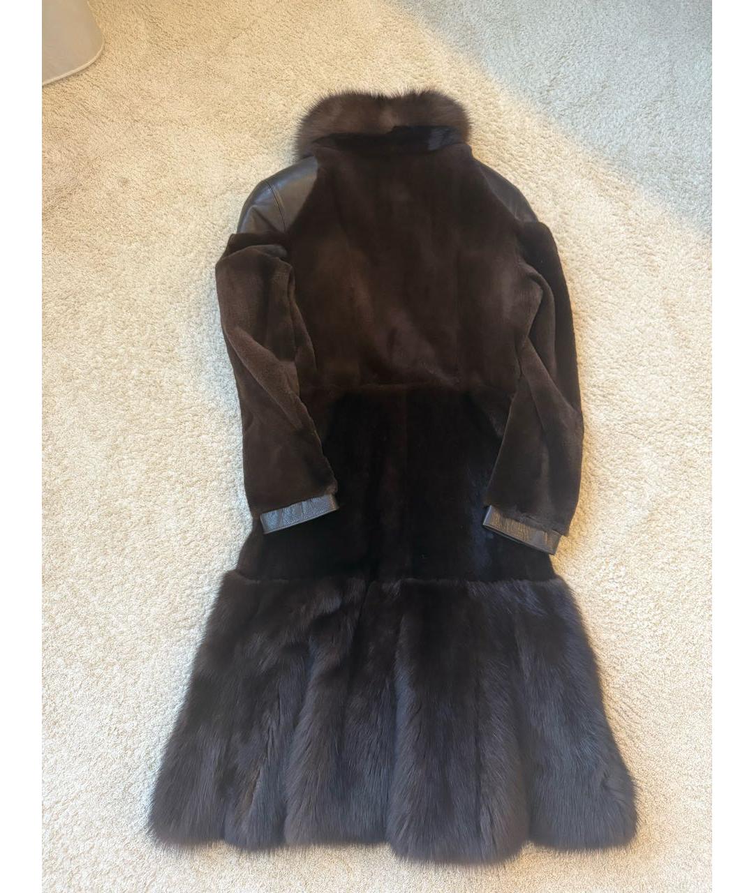 FENDI Коричневая меховая шуба, фото 2