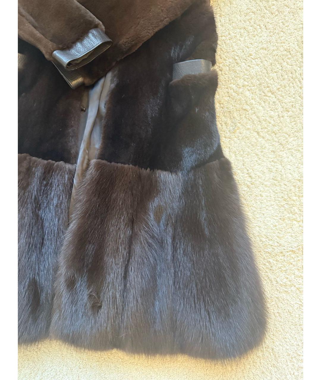 FENDI Коричневая меховая шуба, фото 4