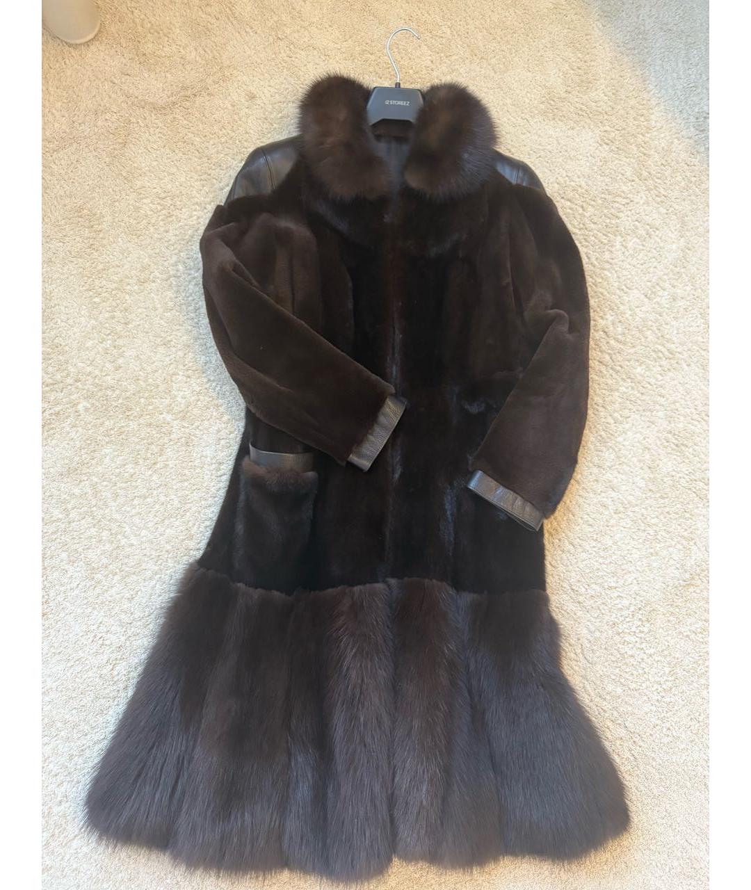 FENDI Коричневая меховая шуба, фото 5