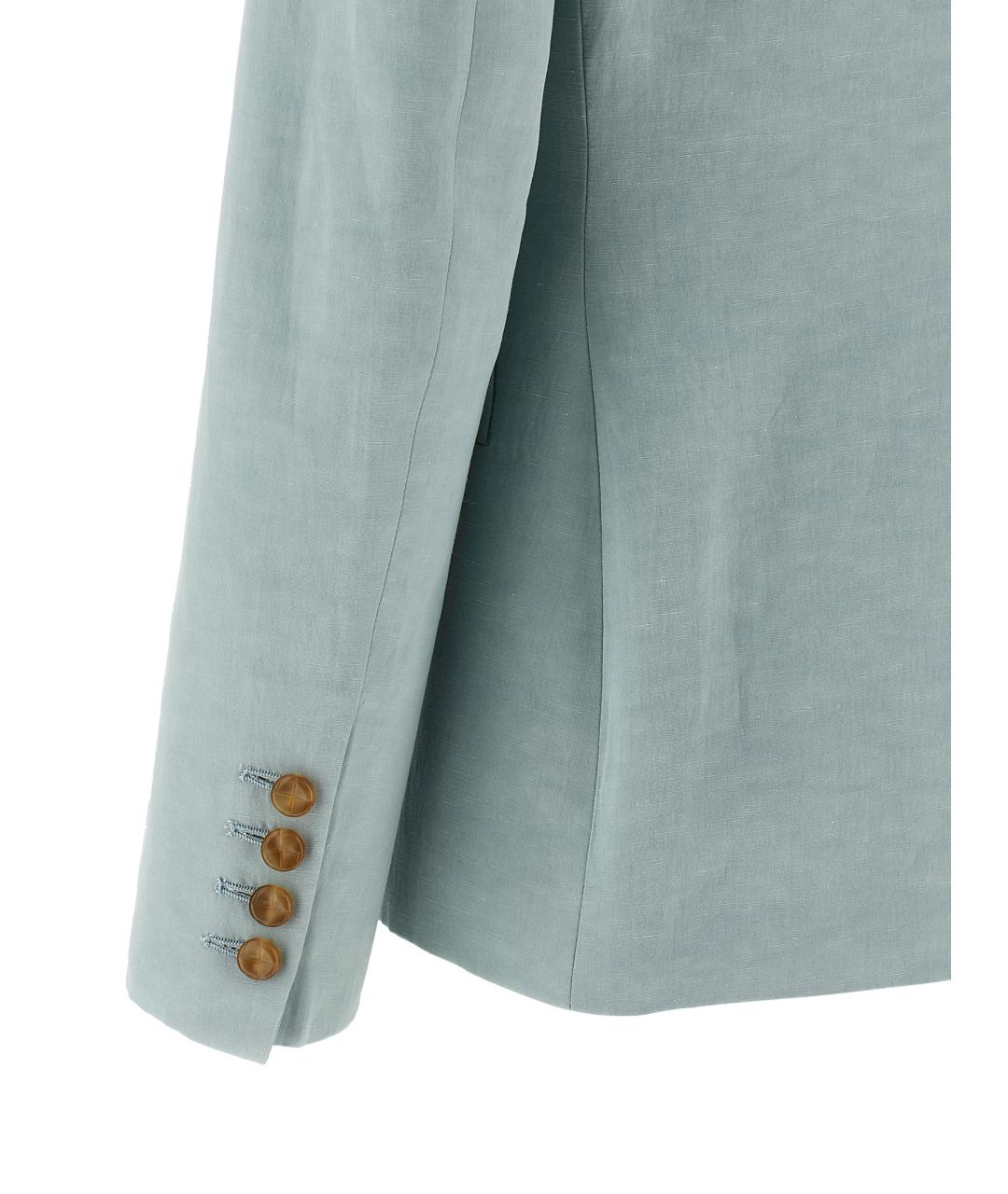 BLAZE MILANO Голубой шелковый жакет/пиджак, фото 4