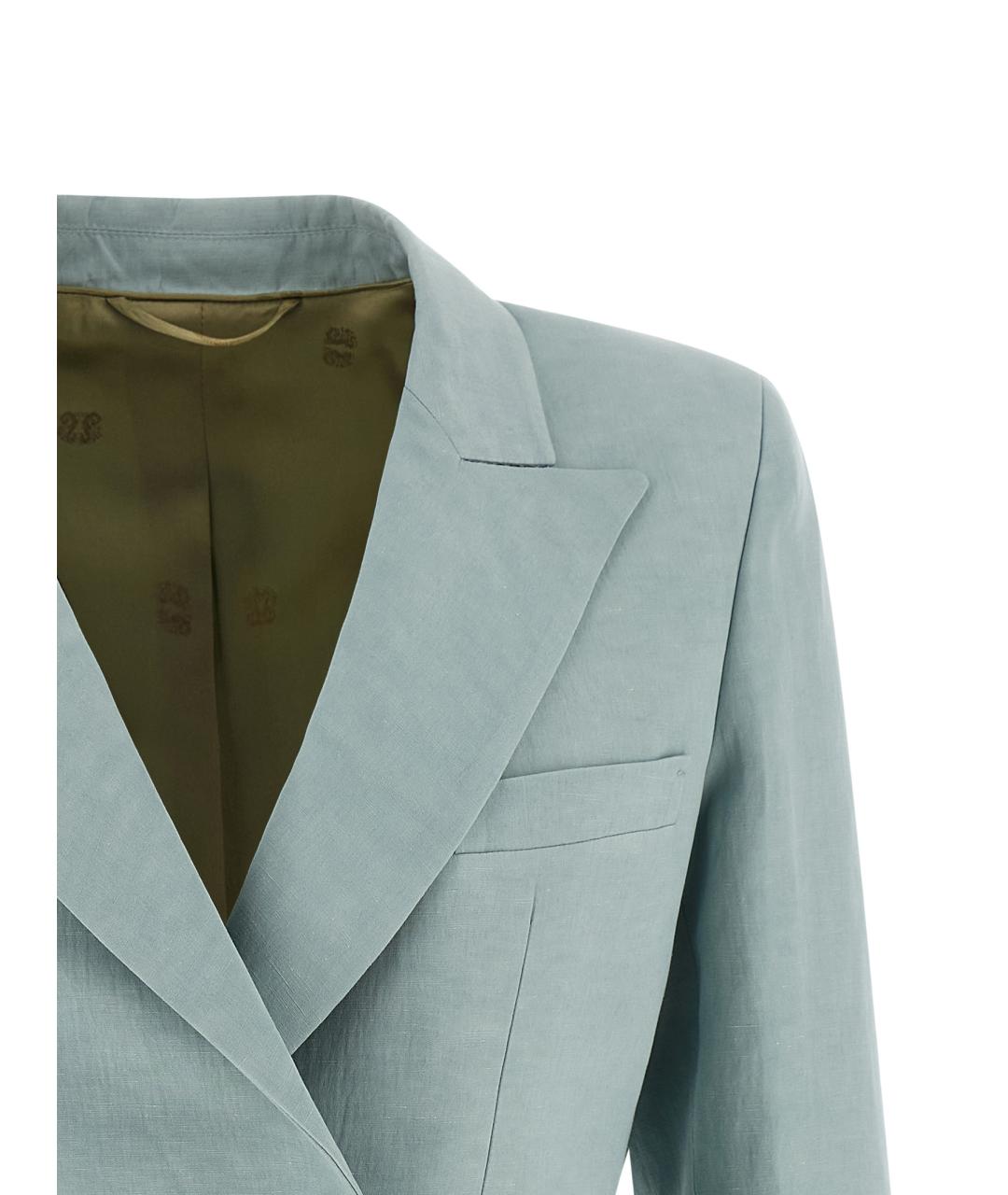 BLAZE MILANO Голубой шелковый жакет/пиджак, фото 3