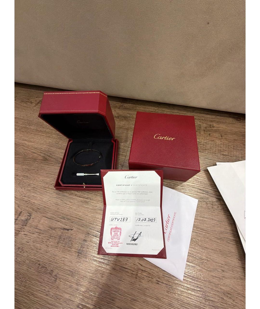 CARTIER Серебрянный браслет из белого золота, фото 7