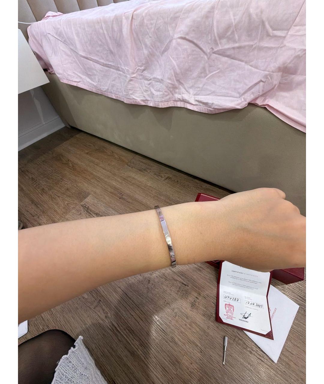 CARTIER Серебрянный браслет из белого золота, фото 8